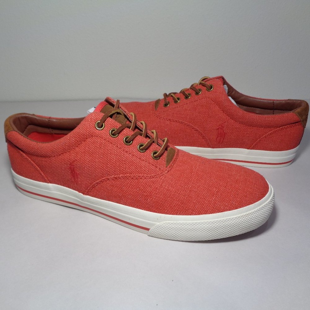Polo Ralph Lauren Size 10 M VAUGHN Red New Fashion Sneakers